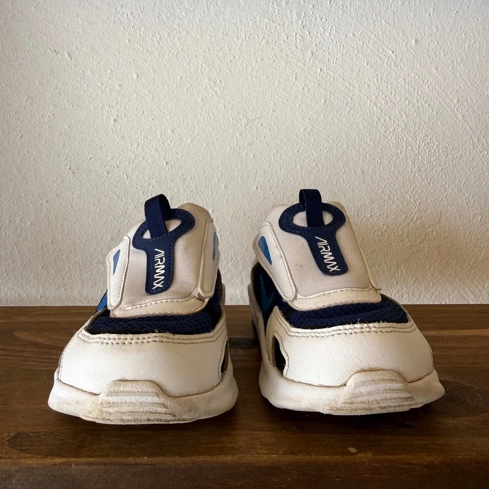 Nike Air Max Bolt TD Kids Sneakers White Blue CW1629-400 Size 10C